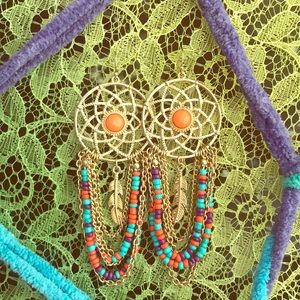 Gold Dreamcatcher Earrings